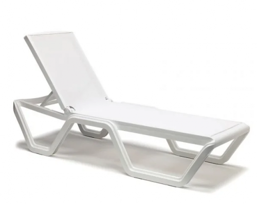 Шезлонг пластиковый VLL- SCAB VELA (белый, белый/тортора)