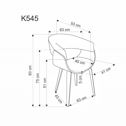 Стул обеденный деревянный Halmar K-545(бежевый/пепельный)