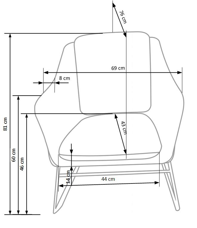 Мягкое кресло для отдыха PL- HALMAR SOFT 3