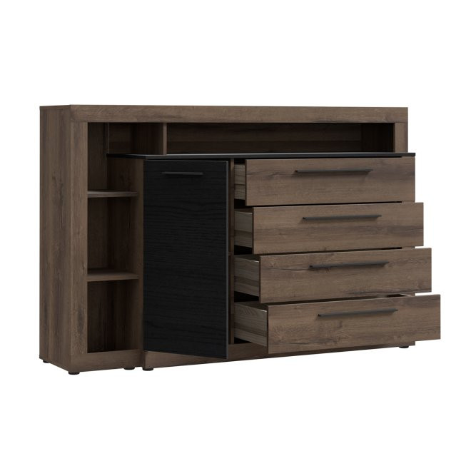 Комод 1D4S левый Forte BELLEVUE BLQK351L