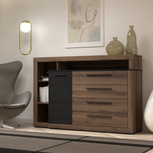 Комод 1D4S левый Forte BELLEVUE BLQK351L