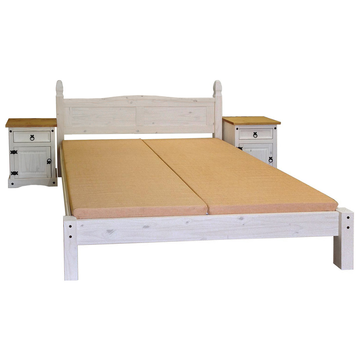 IDEA Двуспальная кровать CORONA белый воск 180x200