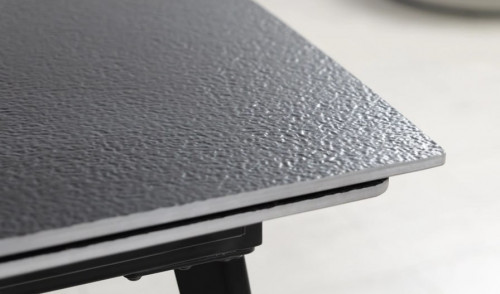 Стол раскладной TOP- Люкс черный мат/черные ноги 140/200