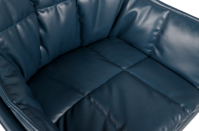 Кресло поворотное NL- PALMA экокожа синий