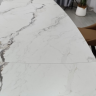 Стол раскладной INI- EDMUND CERAMIC160(240)*90 белый мат/ черный каркас   