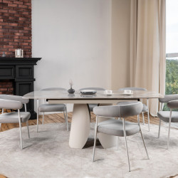 Стол керамический раскладной VTR- TML-1321 (Лунаріо) (лафает/айвори)