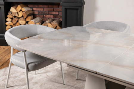 Стол керамический раскладной VTR- TML-1321 (Лунаріо) (лафает/айвори)