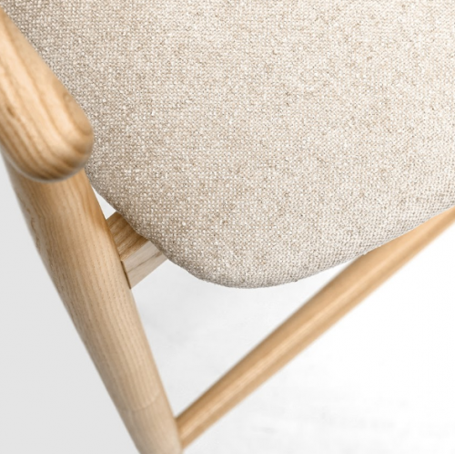 Стул полубарный LVK- Mamont sem-soft натуральный ясень