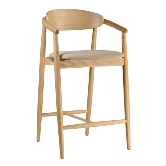 Стул полубарный LVK- Mamont sem-soft натуральный ясень