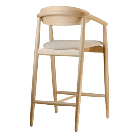 Стул полубарный LVK- Mamont sem-soft натуральный ясень