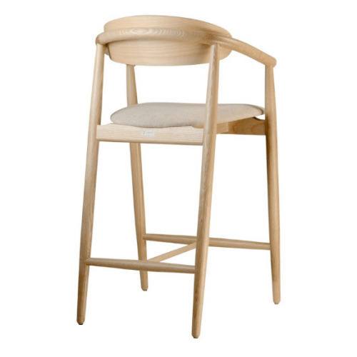 Стул полубарный LVK- Mamont sem-soft натуральный ясень