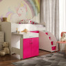 Кровать-комната VRN- Bed Room 5 + стол (розовый)