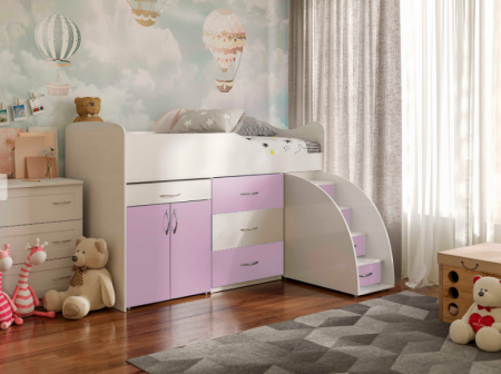 Кровать-комната VRN- Bed Room 5 + стол (лаванда)