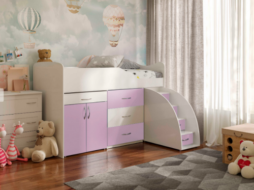 Кровать-комната VRN- Bed Room 5 + стол (лаванда)