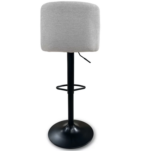 Барный стул поворотный CRV- Naive Marble linen black base, регулируемый по высоте