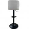 Барный стул поворотный CRV- Naive Marble linen black base, регулируемый по высоте