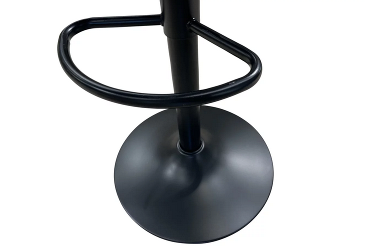 Барный стул поворотный CRV- Naive Marble linen black base, регулируемый по высоте