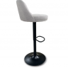 Барный стул поворотный CRV- Naive Marble linen black base, регулируемый по высоте