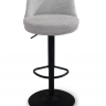 Барный стул поворотный CRV- Naive Marble linen black base, регулируемый по высоте