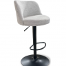 Барный стул поворотный CRV- Naive Marble linen black base, регулируемый по высоте