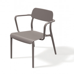 Лаунж-кресло уличное VLL- FERNE Remo (коричневый, белый, кирпичный)