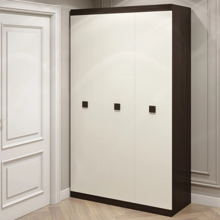 Шкаф распашной на 3 двери EVR- Соната-1200 венге + фасад белый