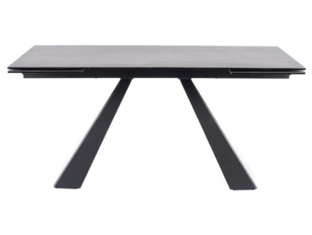 Стол раскладной PL- SIGNAL SALVADORE CERAMIC II  120(180)*80 серый / черный мат 