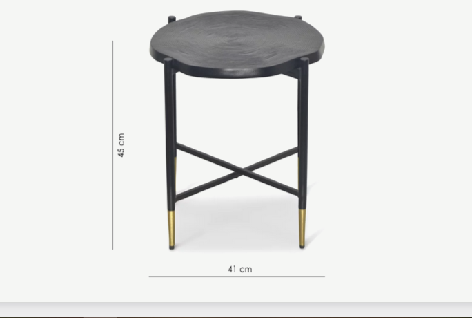 Стол журнальный CRV- Ornette Black finish 41 см,черный