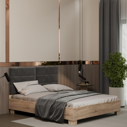 Двуспальная кровать с мягкой спинкой KOD- КР Элит