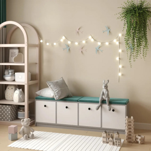 Комод 47х160х35 см KOD- КМ-ящ-детский (белый фасад)