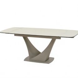 Стол раскладной VTR- TML-1410 (Римини) бьянко аворио + бежевый 
