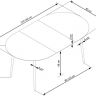 Стол обеденный раскладной из МДФ PL- Halmar COLORADO (120/160)