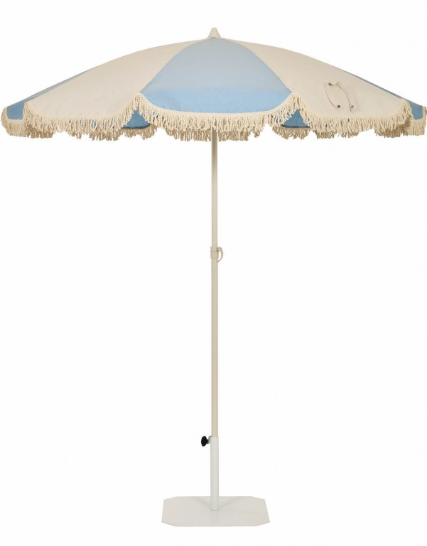 Зонт от солнца круглый с базой DEI- Ezpeleta Toscana (голубой/песочный)