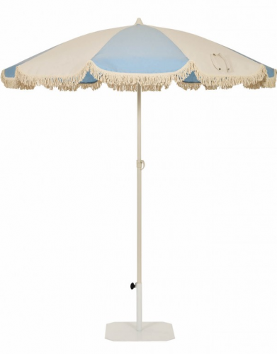 Зонт от солнца круглый с базой DEI- Ezpeleta Toscana (голубой/песочный)
