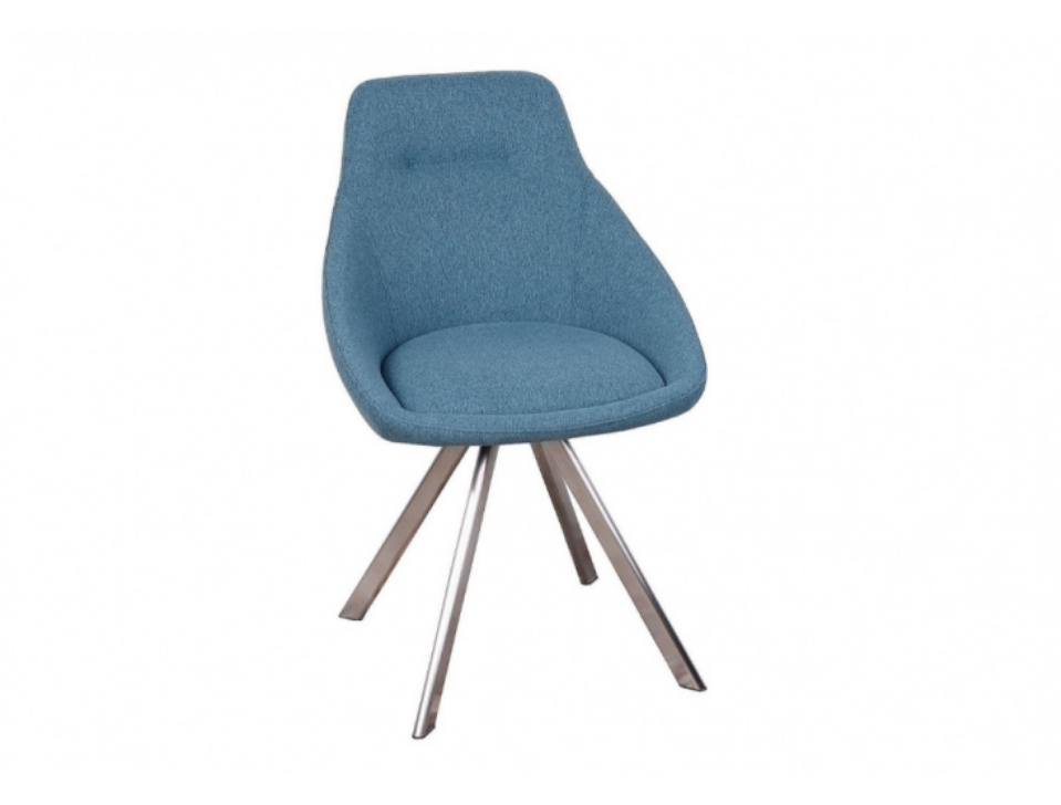 Стул поворотный NL- TOLEDO (ткань рогожка) синий