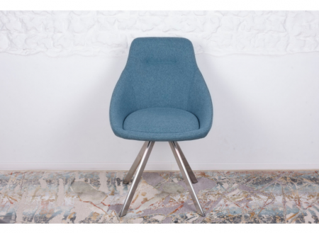 Стул поворотный NL- TOLEDO (ткань рогожка) синий