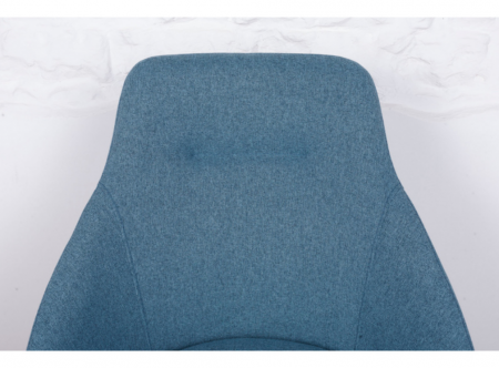 Стул поворотный NL- TOLEDO (ткань рогожка) синий