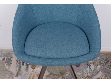 Стул поворотный NL- TOLEDO (ткань рогожка) синий