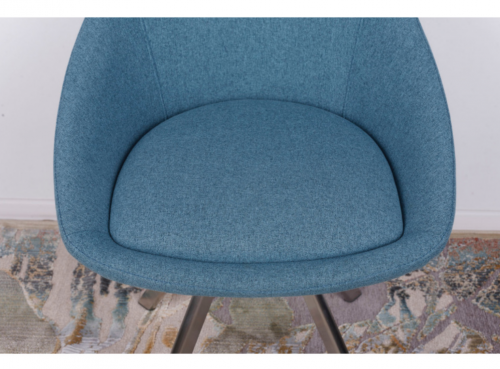 Стул поворотный NL- TOLEDO (ткань рогожка) синий