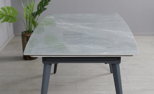 Стол раскладной TOP- Люкс серый глянец /серые ноги 140/200 