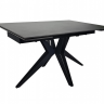 Стол раскладной INI- VINCENT CERAMIC 140(200)*90 графит мат/ черный каркас   