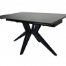 Стол раскладной INI- VINCENT CERAMIC 140(200)*90 графит мат/ черный каркас   