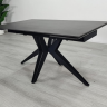 Стол раскладной INI- VINCENT CERAMIC 140(200)*90 графит мат/ черный каркас   