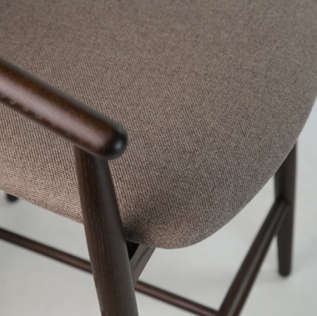 Стул полубарный LVK- Mamont semi-soft темный орех