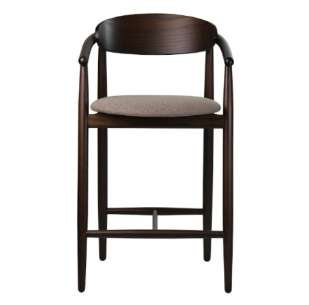 Стул полубарный LVK- Mamont semi-soft темный орех