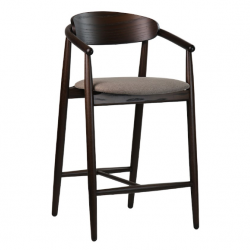 Стул полубарный LVK- Mamont semi-soft темный орех