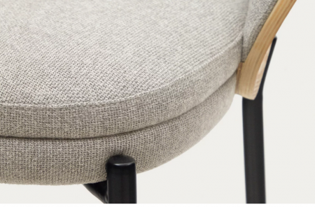 Полубарный стул CRV- Moon salt черные ножки