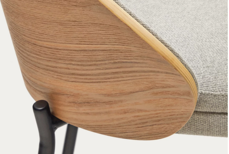 Полубарный стул CRV- Moon salt черные ножки