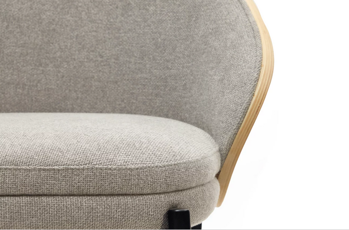 Полубарный стул CRV- Moon salt черные ножки