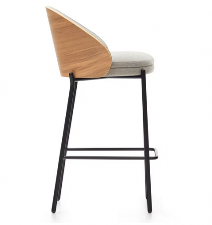 Полубарный стул CRV- Moon salt черные ножки